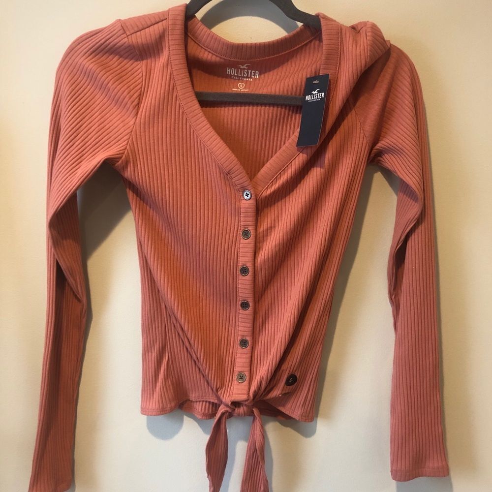 Long sleeve tie top